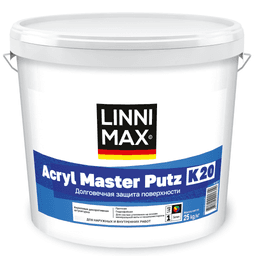 Штукатурка декоративная акриловая для внутренних и наружных работ LINNIMAX Acryl Master Putz / Акрил Мастер Путц K20 База 3 25 кг LinniMax