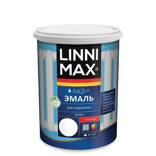Эмаль акриловая LINNIMAX Аква Эмаль для радиаторов 0,9 л LinniMax