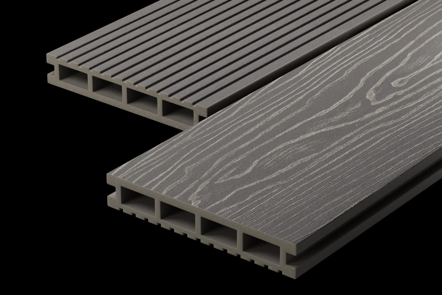 Террасная доска Decking Urban 150х24х4000 0,6м2 серый (Дымчатый Дуб)