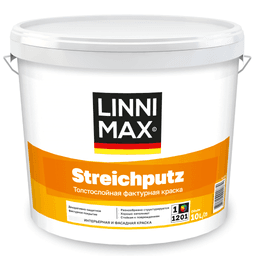 Штукатурка декоративная фактурная LINNIMAX Streichputz / Штрайхпутц 16 кг LinniMax