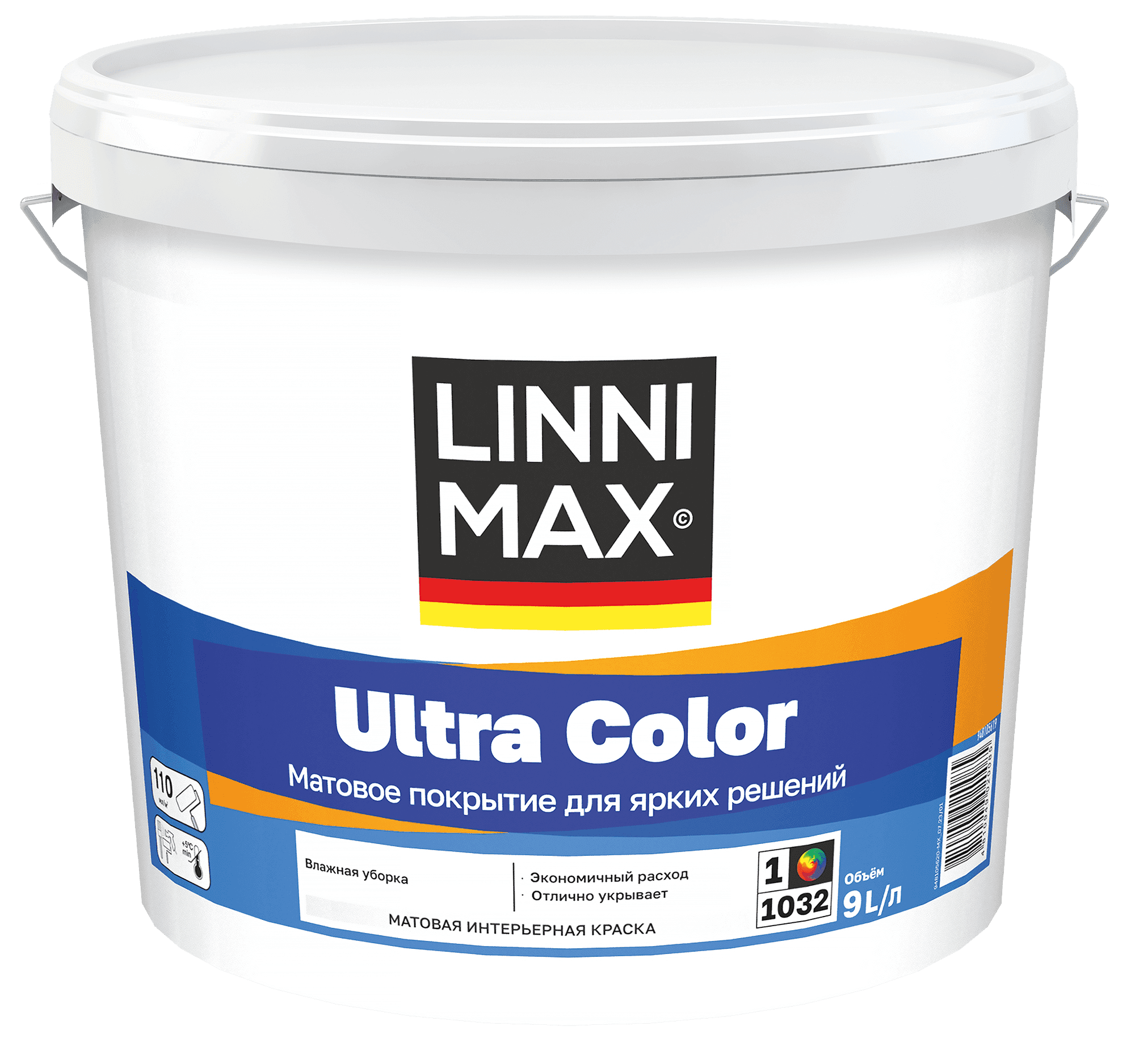 Краска водно-дисперсионная для внутренних работ LINNIMAX Ultra Color / Ультра Колор База 3 8,46 л LinniMax