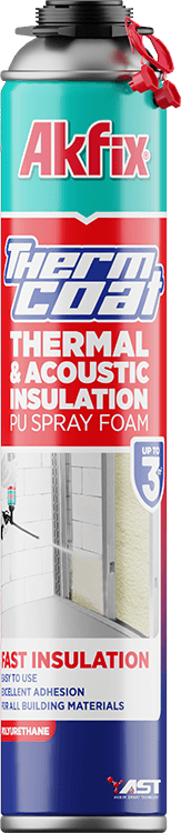 Akfix Thermcoat Монтажная пена для утепления (850 мл. 930 гр.) (12)