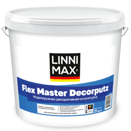 Штукатурка декоративная акриловая для внутренних и наружных работ LINNIMAX Flex Master Decorputz / Флекс Мастер Декопутц База 1 25 кг LinniMax