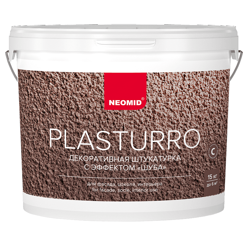 Неомид Штукатурка Plasturro "Шуба" (15 кг) БЕЛЫЙ, БАЗА А