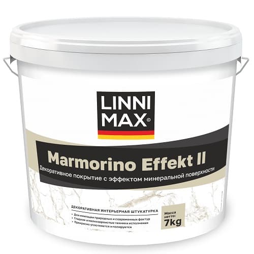 Декоративная интерьерная штукатурка LINNIMAX Marmorino Effect II / Марморино Эффект II 14 кг LinniMax