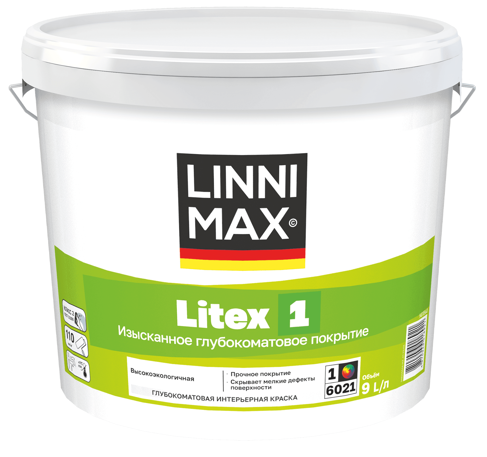 Краска водно-дисперсионная для внутренних работ LINNIMAX Litex 1 / Литекс 1 База 1 9 л LinniMax